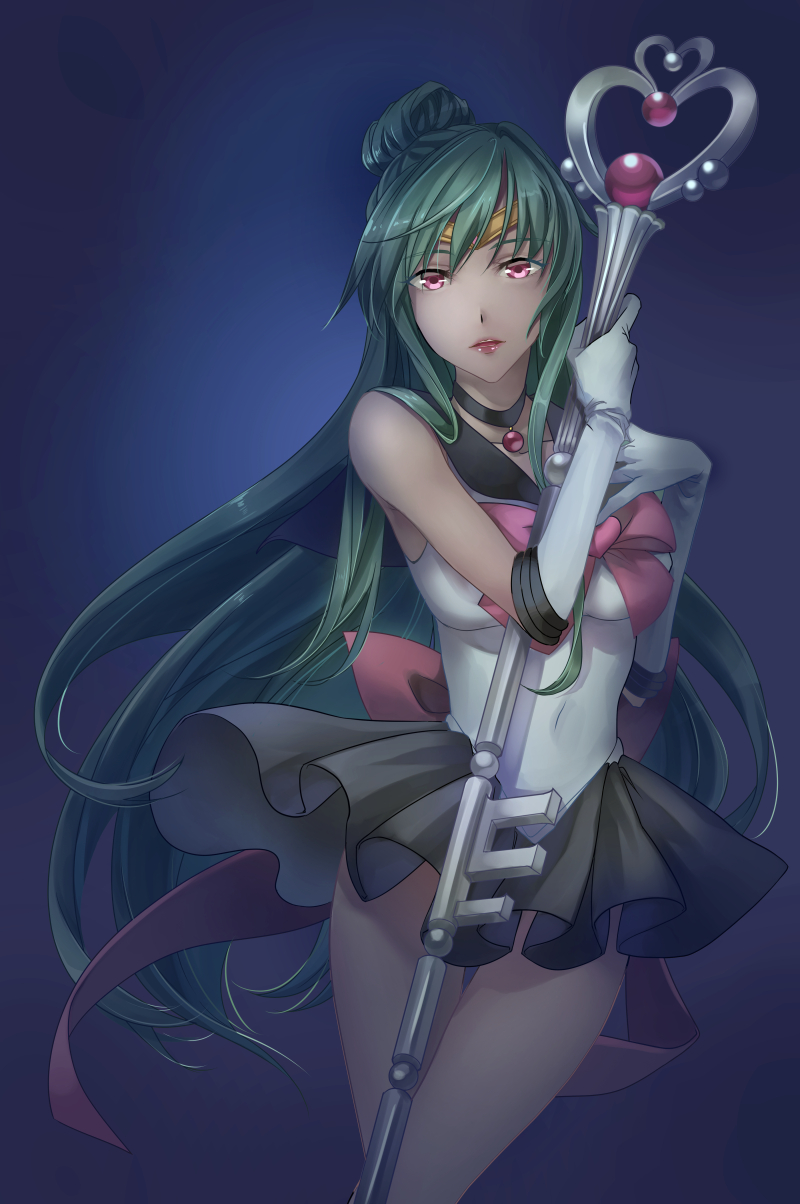 meiou setsuna and sailor pluto (bishoujo senshi sailor moon) drawn by chocofox