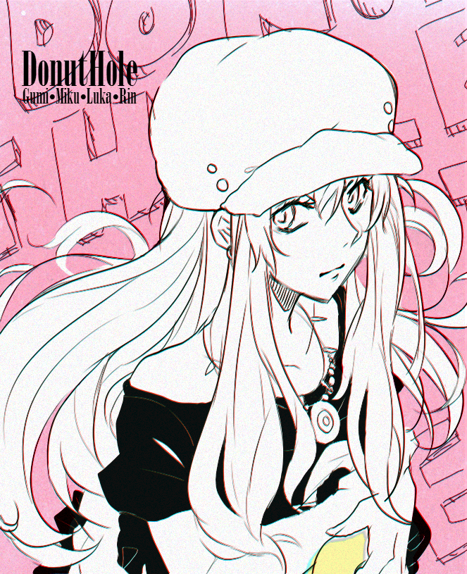 megurine luka (vocaloid and 1 more) drawn by bonyonyo