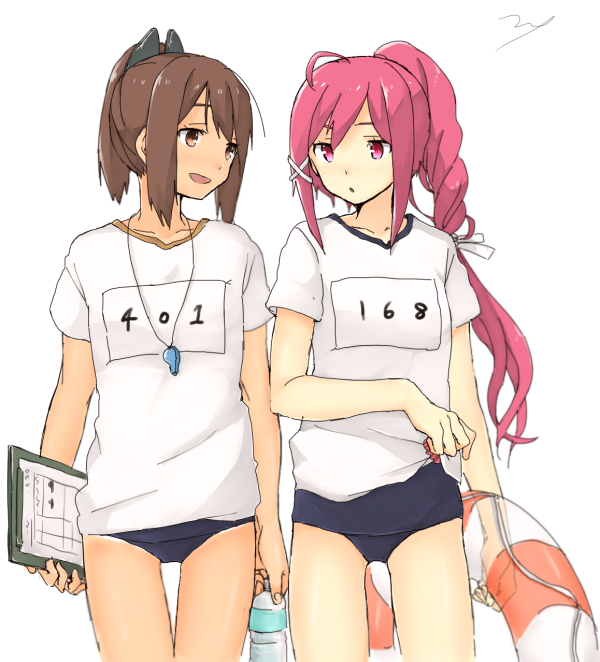 i-401 and i-168 (kantai collection) drawn by kikurina