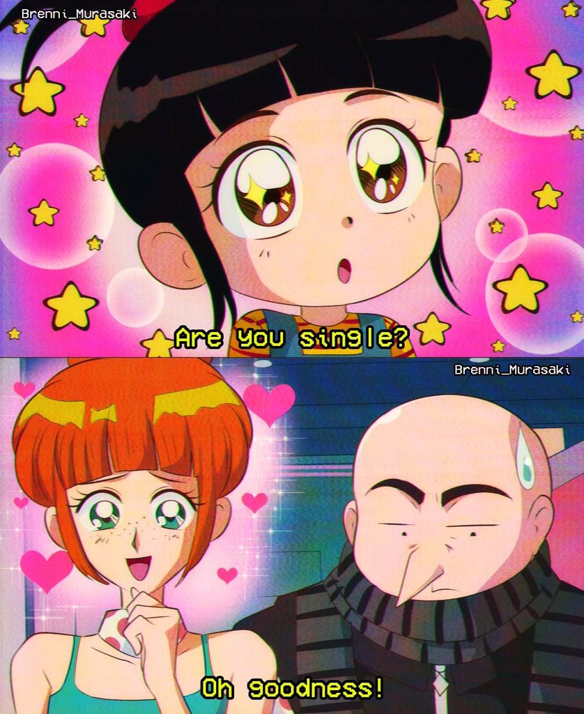 gru, lucy wilde, and agnes (despicable me) drawn by brenni_murasaki