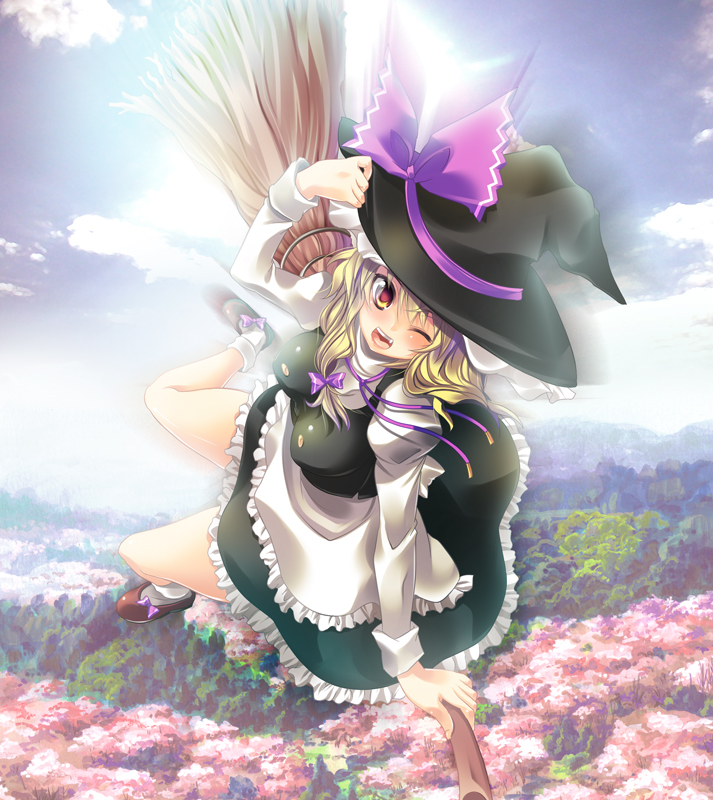 kirisame marisa (touhou) drawn by maki_(seventh_heaven_maxion)