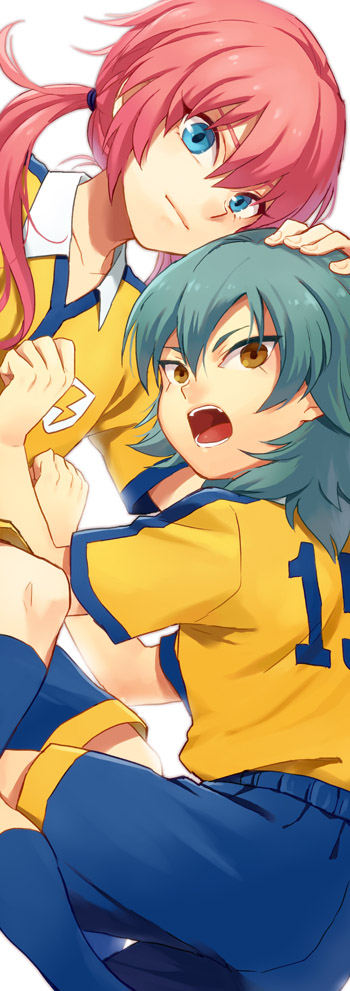 kirino ranmaru and kariya masaki (inazuma eleven and 1 more) drawn by riho