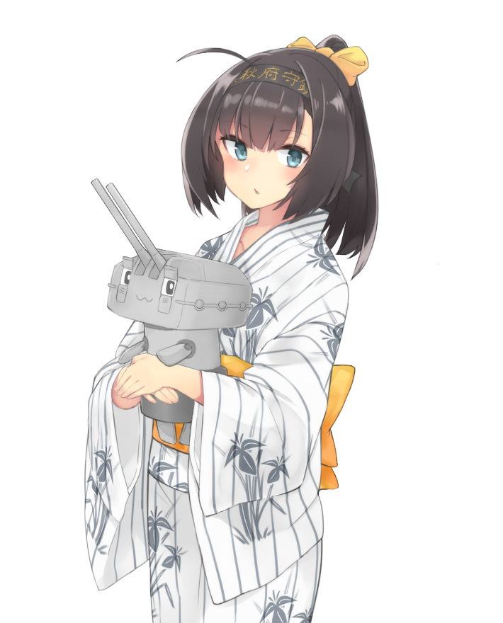 akizuki and chou-10cm-hou-chan (kantai collection) drawn by kainaa