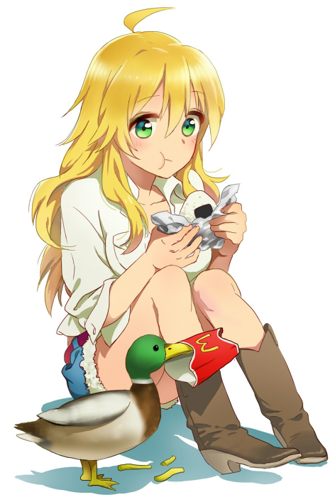 hoshii miki (idolmaster and 1 more) drawn by okiraku_boy