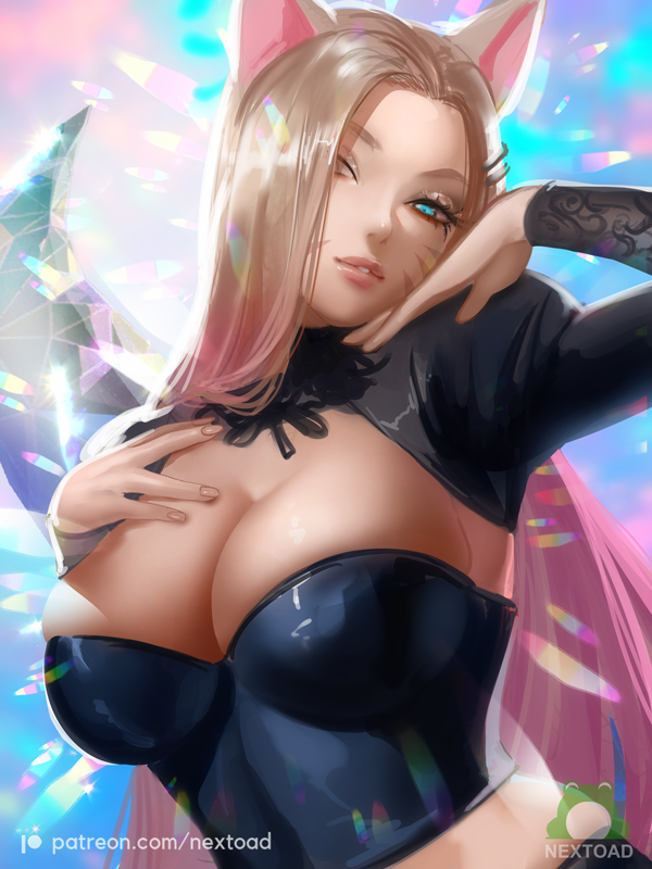 ahri, k/da all out ahri, and the baddest ahri (league of legends) drawn by nextoad