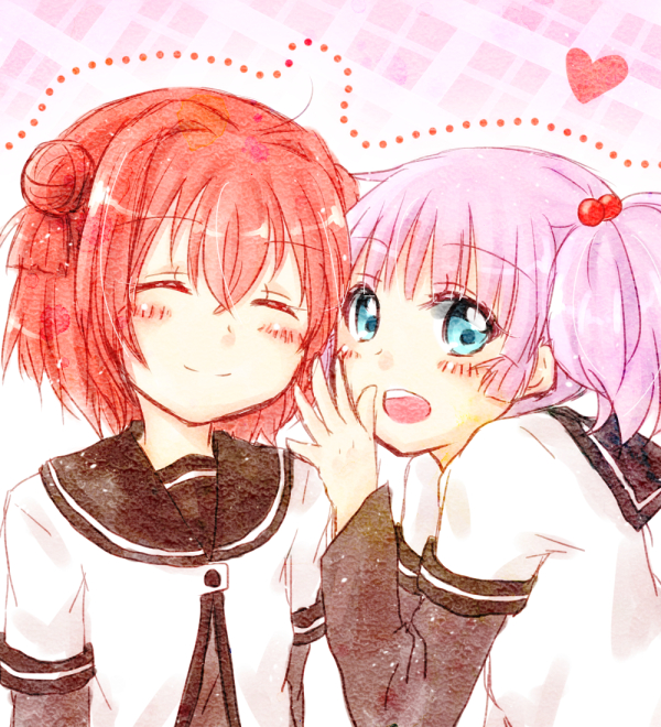 akaza akari and yoshikawa chinatsu (yuruyuri) drawn by i_me_34