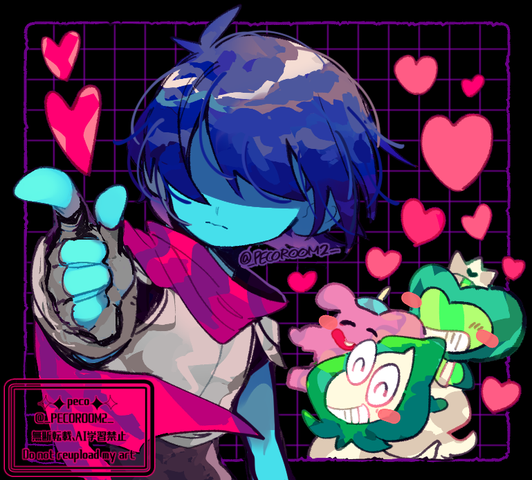 kris, rudinn, hathy, and jigsawry (deltarune) drawn by repikinoko