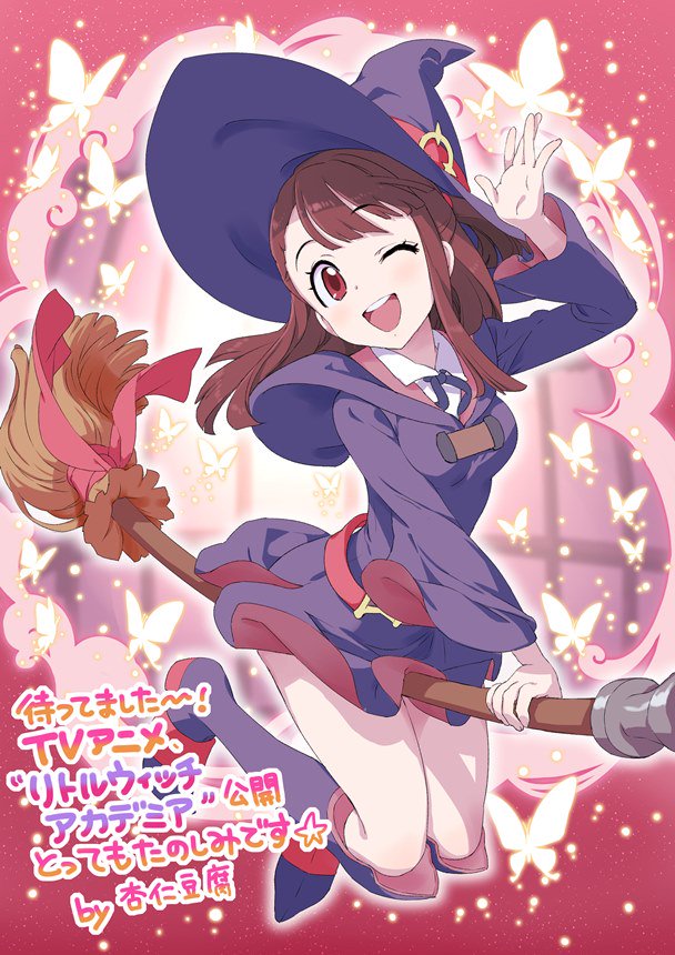 kagari atsuko (little witch academia) drawn by annindoufu_(oicon)