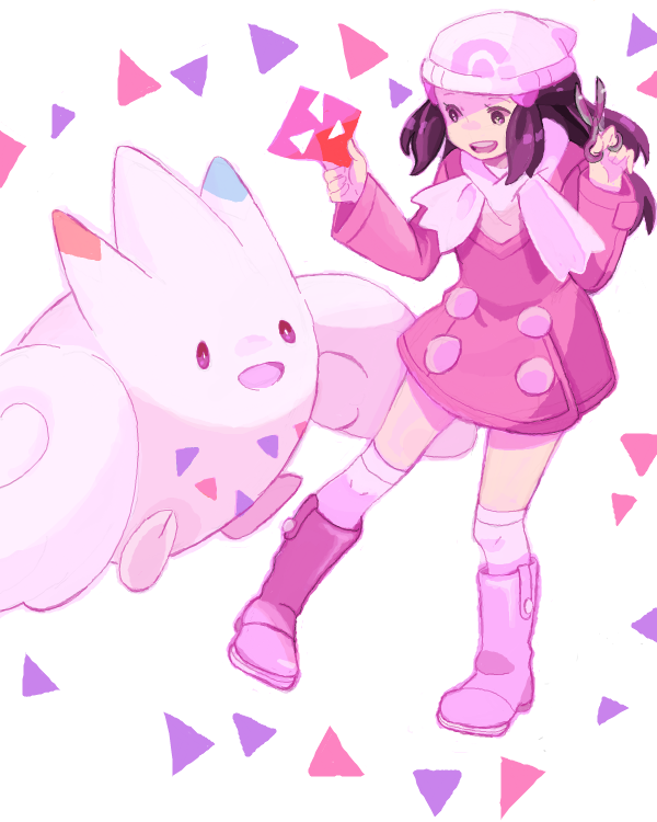 dawn and togekiss (pokemon and 2 more) drawn by hacohune