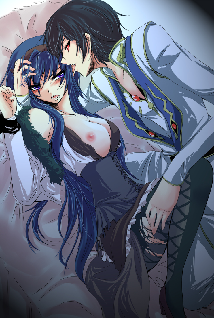 lelouch lamperouge and himemiya chikane (code geass and 1 more) drawn by re...