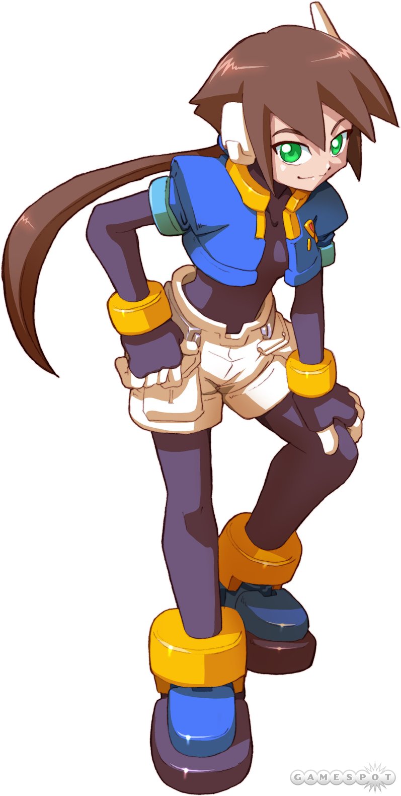 aile (mega man and 2 more) drawn by yabe_makoto