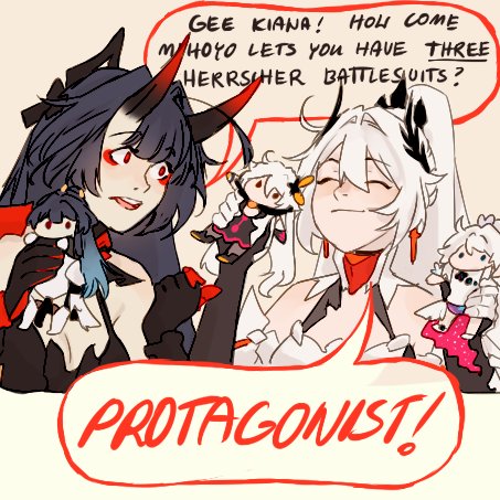kiana kaslana and raiden mei (honkai and 1 more) drawn by cloud_ya