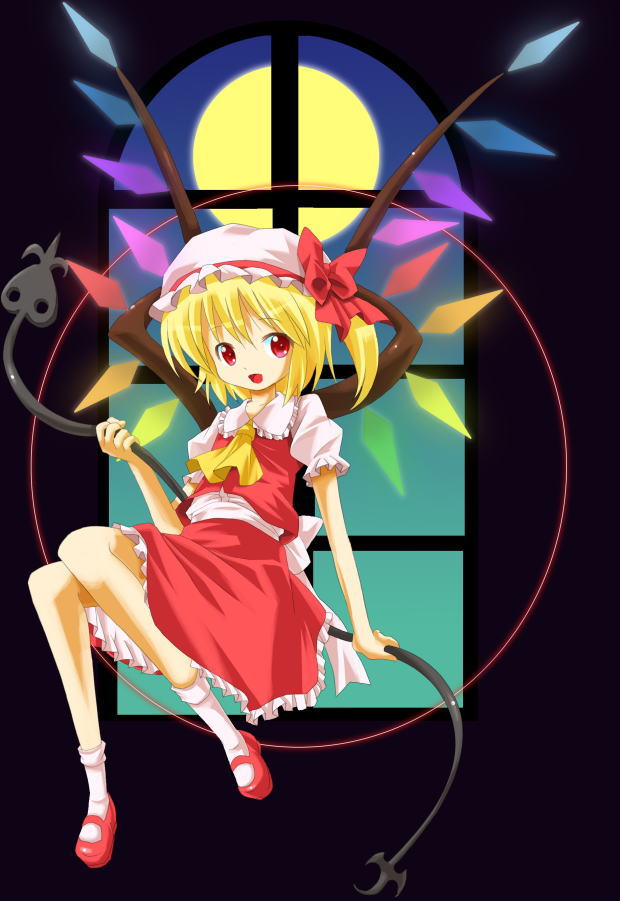 flandre scarlet (touhou) drawn by michii_yuuki and red-eyes_macadamiachoco