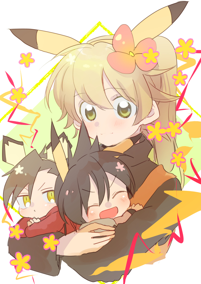 red, ethan, and yellow (pokemon and 1 more) drawn by marutoko45