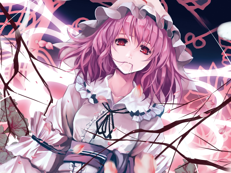 saigyouji yuyuko (touhou) drawn by cradle_(circle) and misaki_kurehito