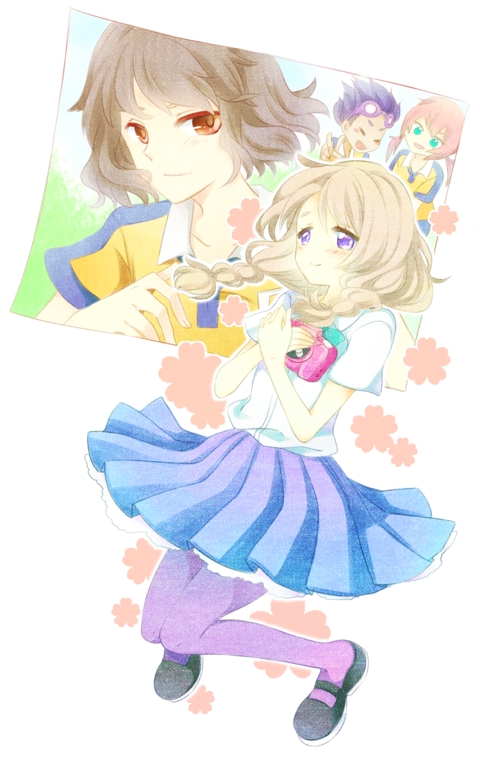 kirino ranmaru, shindou takuto, yamana akane, and hamano kaiji (inazuma eleven and 1 more) drawn by muzuki_uruu