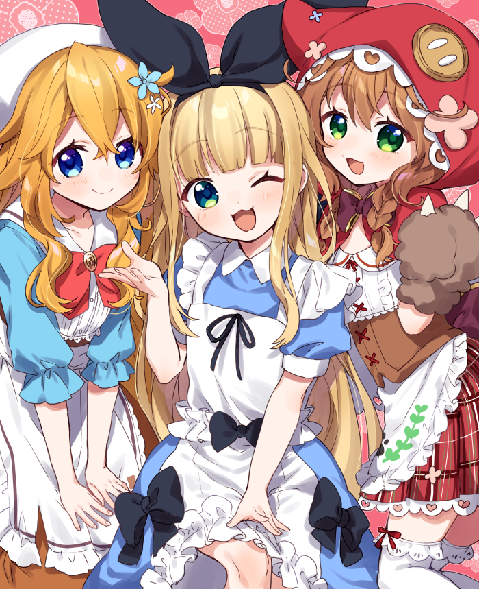 mononobe alice, warabeda meiji, and otogibara era (nijisanji) drawn by yamabukiiro
