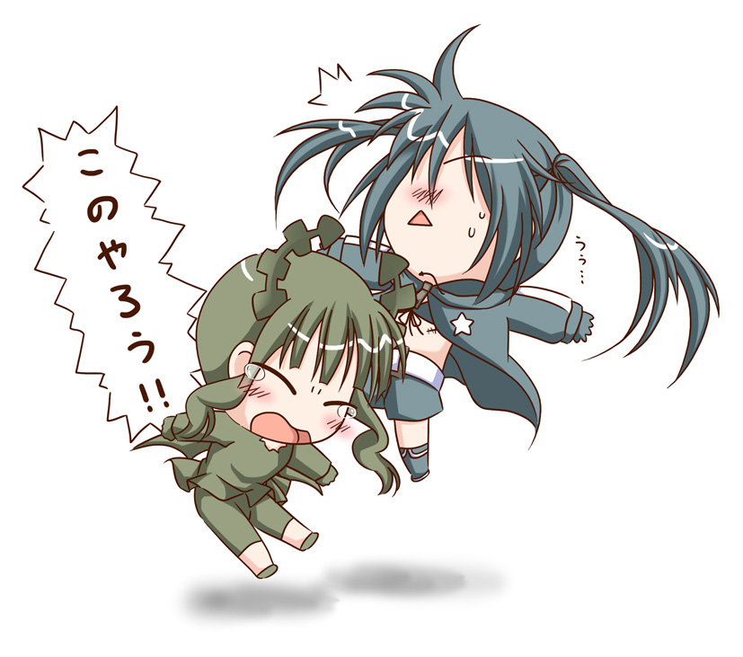 black rock shooter and dead master (black rock shooter) drawn by inu0831