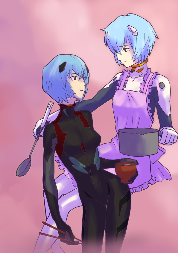 ayanami rei (neon genesis evangelion and 3 more) drawn by lotus_tree