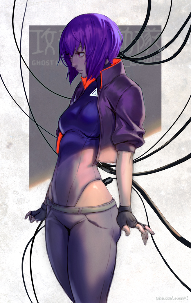 kusanagi motoko (ghost in the shell and 1 more) drawn by rejean_dubois