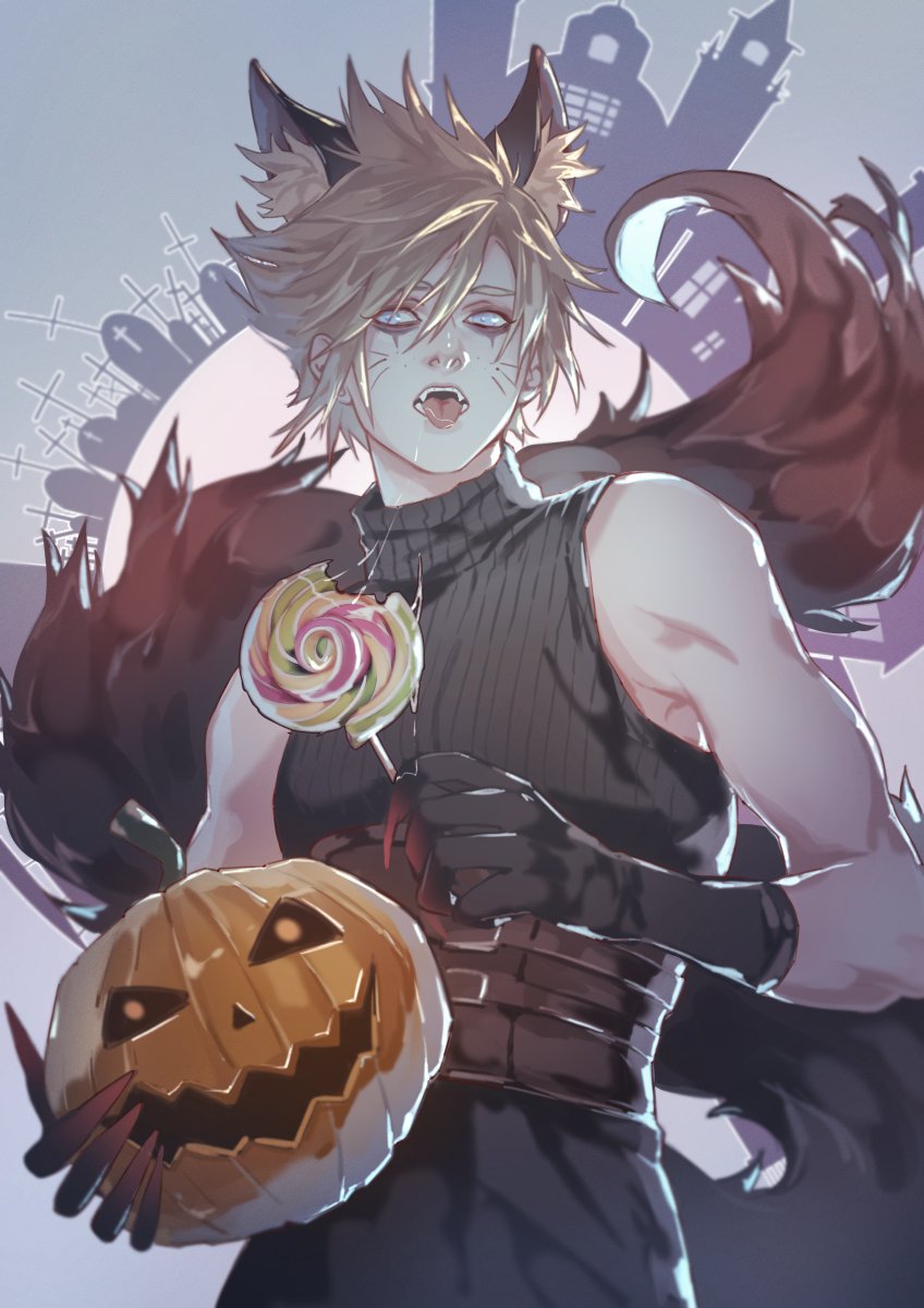 cloud strife (final fantasy and 2 more) drawn by katagawa_mika