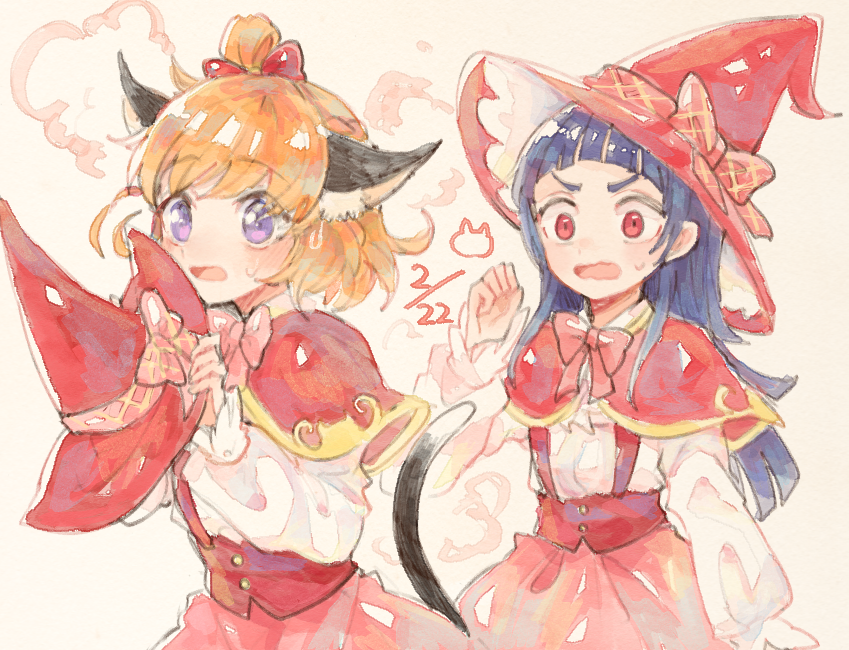 asahina mirai and izayoi liko (precure and 1 more) drawn by itomugi-kun