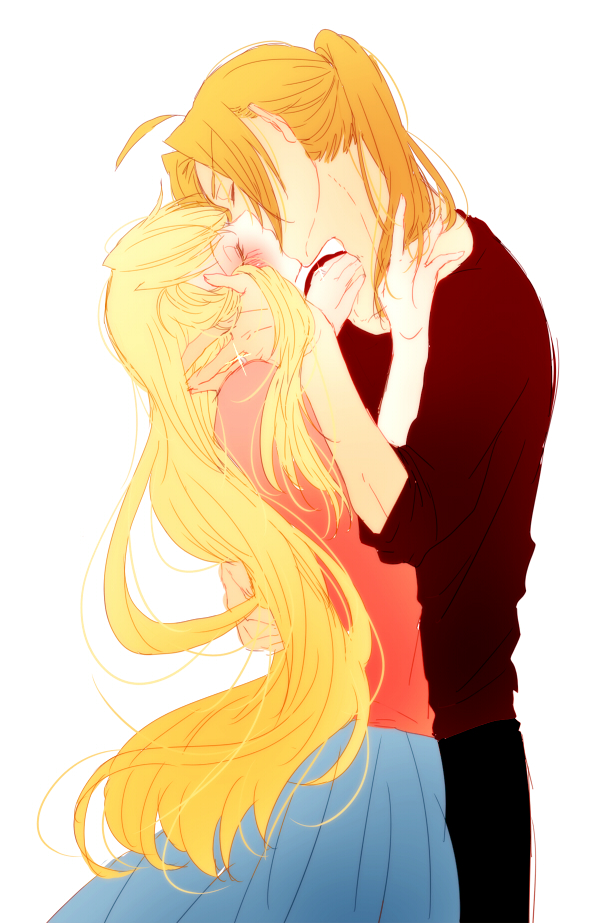 edward elric and winry rockbell (fullmetal alchemist) drawn by tunetune
