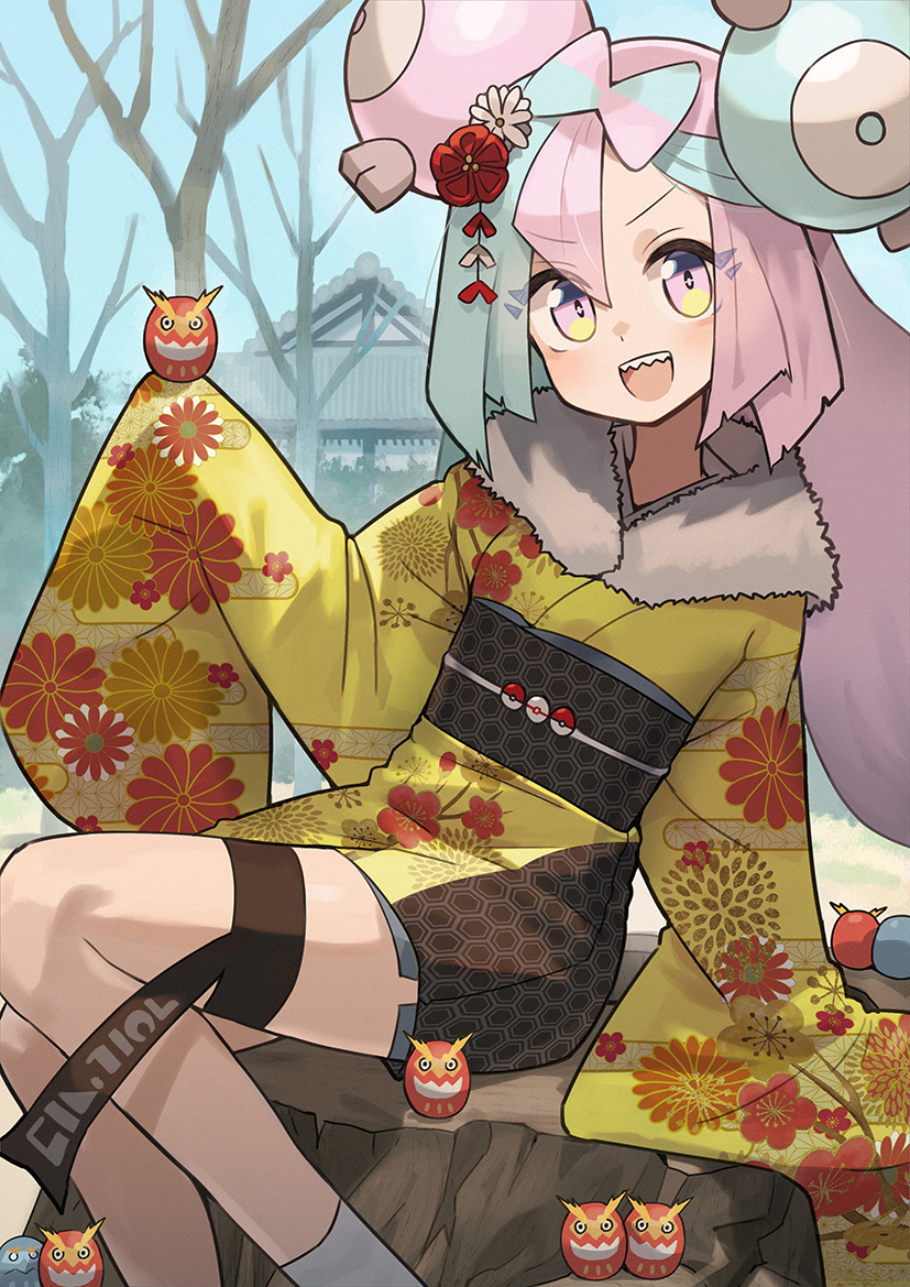 iono and darmanitan (pokemon and 1 more) drawn by katsu_(katsupainter)
