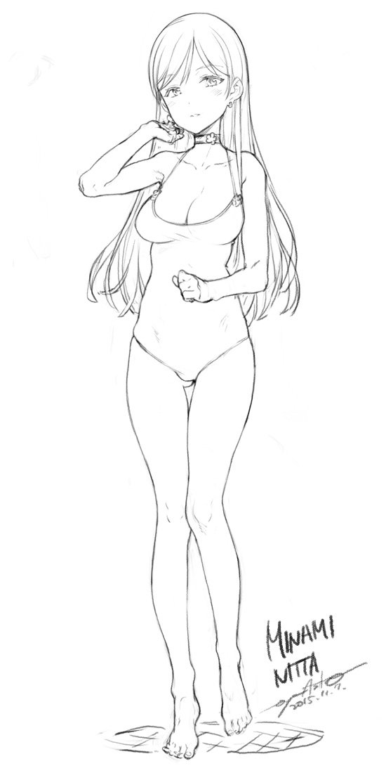 nitta minami (idolmaster and 1 more) drawn by oyari_ashito