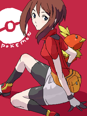 may and torchic (pokemon) drawn by kon_(kdash)