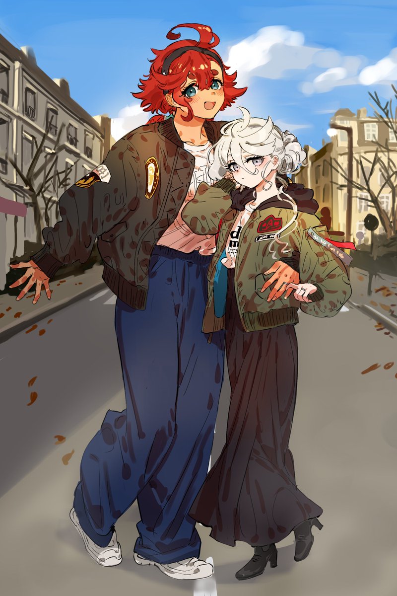 suletta mercury and miorine rembran (gundam and 1 more) drawn by belletaku