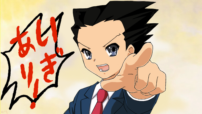 phoenix wright (suzumiya haruhi no yuuutsu and 1 more) drawn by bigak