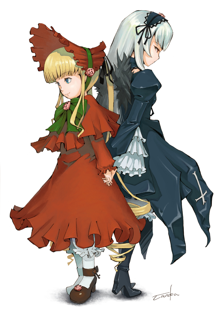 suigintou and shinku (rozen maiden) drawn by tanaka_noel