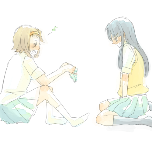 akiyama mio and tainaka ritsu (k-on!) drawn by minarei