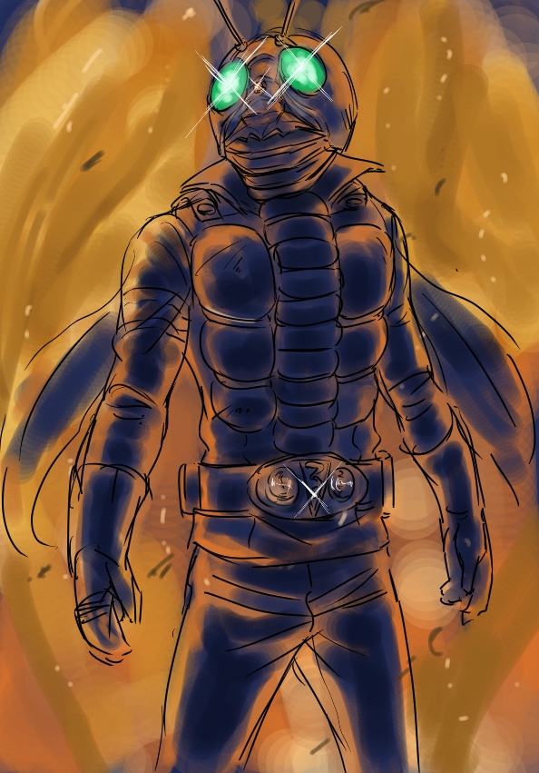 kamen rider v3 (kamen rider and 1 more) drawn by kuppipi_ramutarou