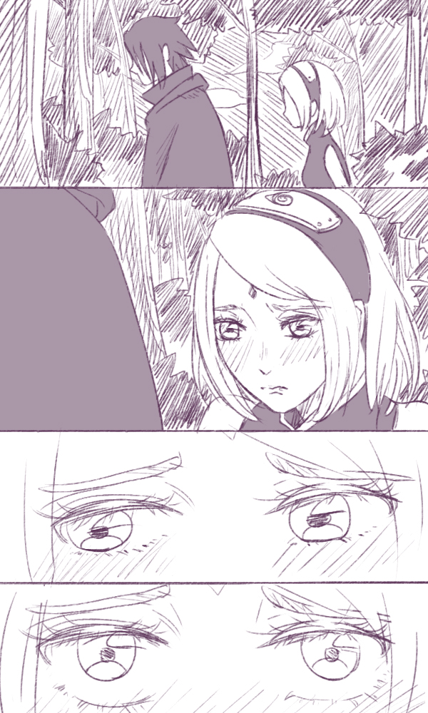 haruno sakura and uchiha sasuke (naruto) drawn by beth_(ageha1118)