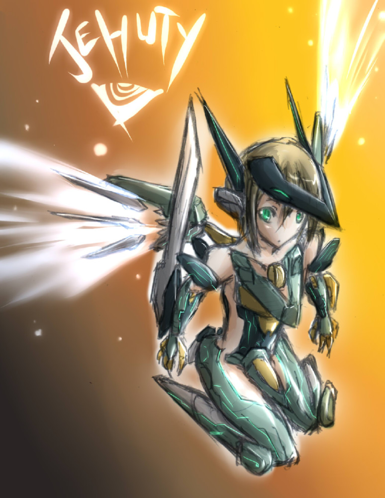 jehuty (zone of the enders and 1 more) drawn by 19_(diske)
