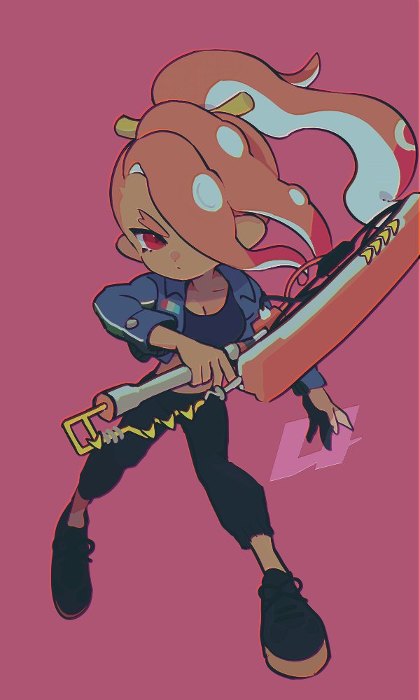 octoling player character and octoling girl (splatoon) drawn by imaikuy0