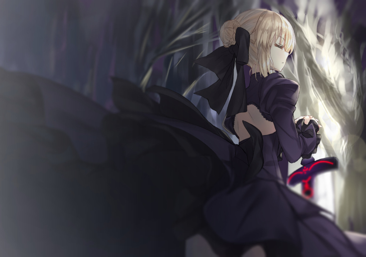 artoria pendragon and saber alter (fate and 1 more) drawn by hakuishi_aoi