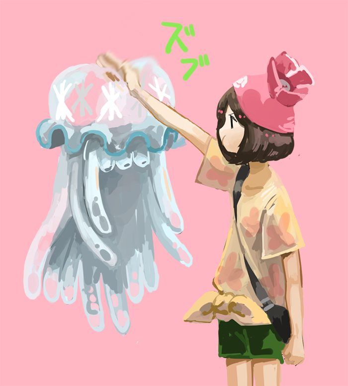 selene and nihilego (pokemon and 1 more) drawn by pleo