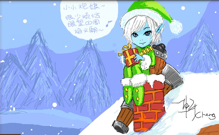 tristana and earnest elf tristana (league of legends) drawn by cheng