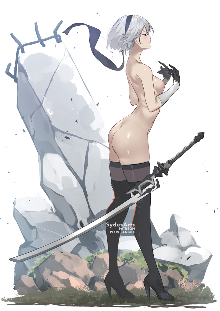 2b (nier and 1 more) drawn by sydus