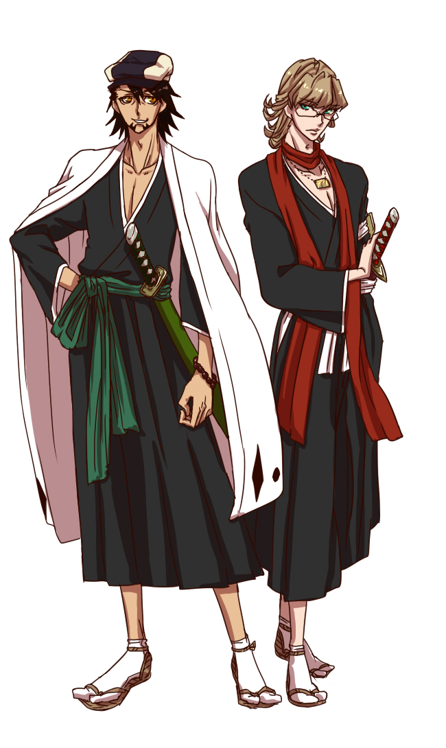 barnaby brooks jr., kaburagi t. kotetsu, and morita masakazu (bleach and 1 more) drawn by sekiguchi