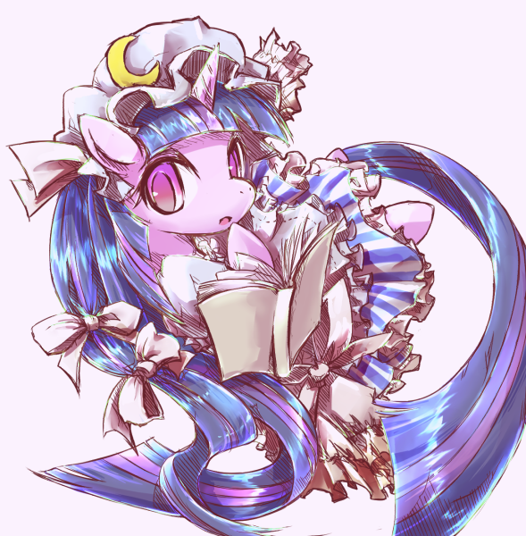 patchouli knowledge and twilight sparkle (touhou and 2 more) drawn by kolshica