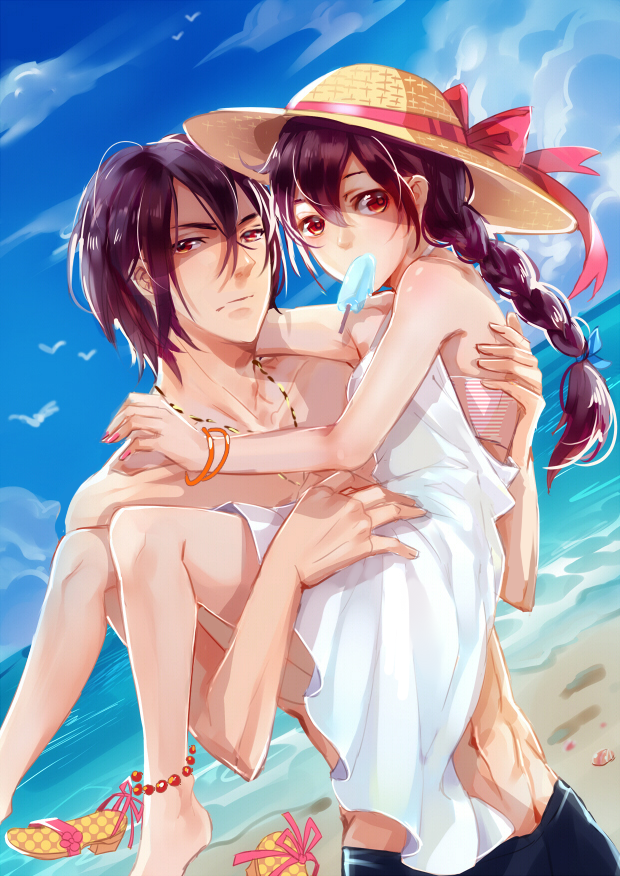 matsuoka rin and matsuoka gou (free!) drawn by summermeer