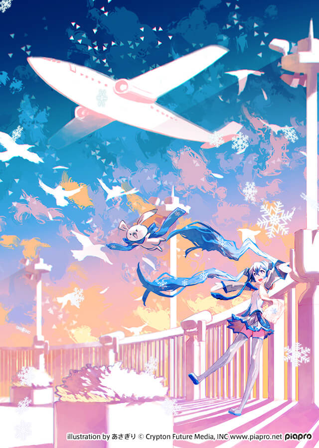hatsune miku, yuki miku, and rabbit yukine (vocaloid) drawn by asgr