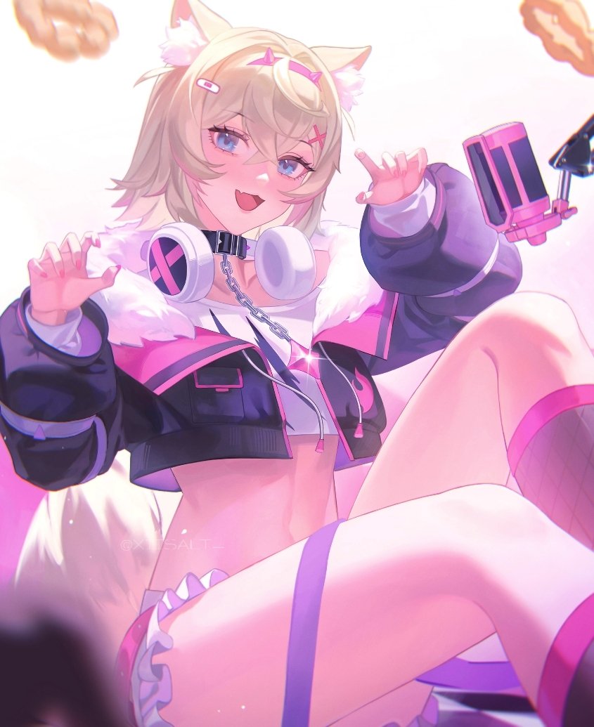 mococo abyssgard (hololive and 1 more) drawn by xiisalt