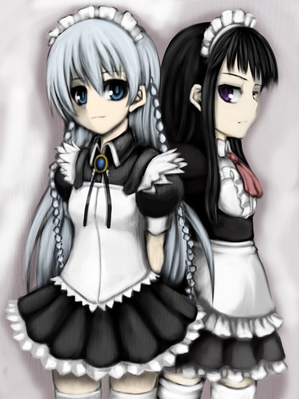 jakuri and shurelia (ar tonelico and 2 more) drawn by deni_m