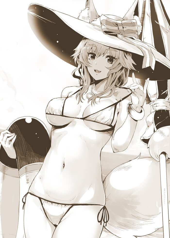tamamo and tamamo no mae (fate and 1 more) drawn by sumisu_(mondo)