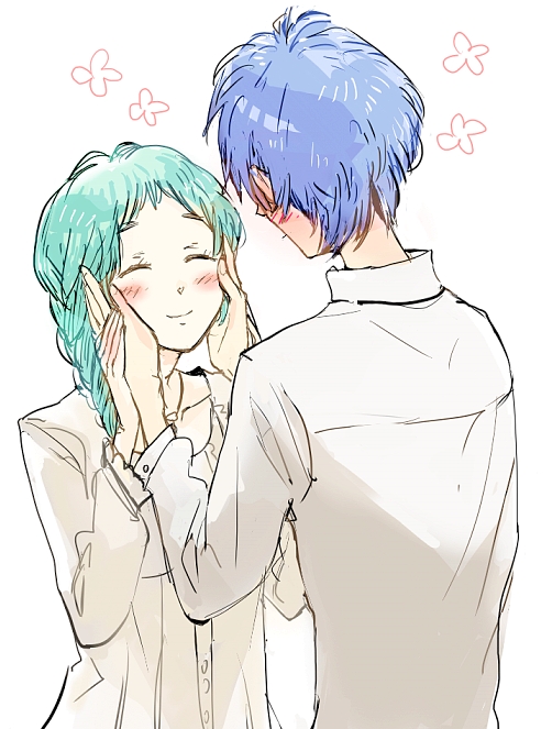 yuuki makoto and yamagishi fuuka (persona and 2 more) drawn by sutei_(giru)